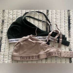 Set Of Calvin Klein Triangle Bralettes